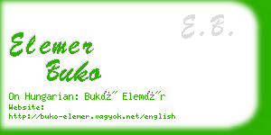 elemer buko business card